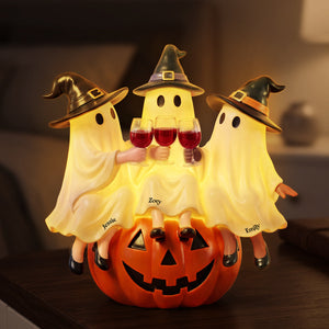 Spooky Ghost Friends Acrylic Light Box - Personalized Halloween Gifts For Friends 03nata310726