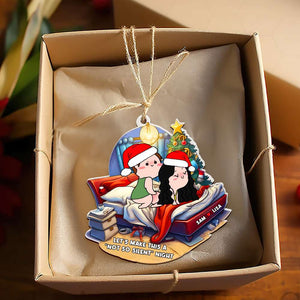 Personalized Gift for Couple, Naughty Couple Not So Silent Night Christmas Ornament 02TOMH031024HH - Ornament - GoDuckee