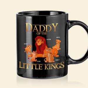 Personalized Gifts For Dad Black Coffee Mug Little Kings 01OHPU060124 - Coffee Mugs - GoDuckee