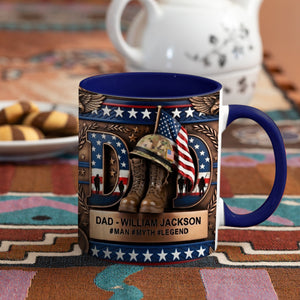 Veteran Dad Coffee Accent Mug - Personalized Gifts For Dad 03tyqn130426 - Coffee Mug - GoDuckee