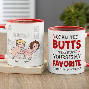 Of All The Butts Yours Is My Favorite-Personalized Coffee Mug- Gift For Couple- Funny Couple Coffee Mug - Coffee Mug - GoDuckee
