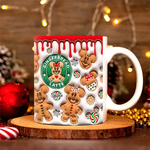 Personalized Christmas Cartoon Gingerbread Latte Coffee Mug 10ACDT0509024 - Coffee Mug - GoDuckee