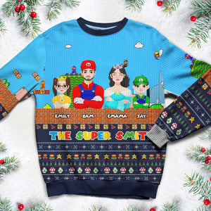 Personalized Gift for Family, Cartoon Family Christmas Ugly Sweater 04TOMH151024PA - Ugly Christmas Sweater - GoDuckee