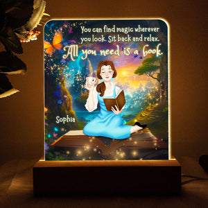 All You Need Is A Book, Personalized Led Light, Best Gifts For Book Lover - Led Night Light - GoDuckee