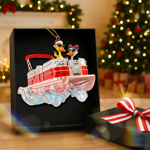 Fun Duck Pontoon Trip Ornament, Personalized Gifts For Pontoon Lovers 05qhqn250925 - Ornament - GoDuckee