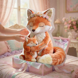 Fox Mom Pillow - Personalized Gifts For Mom 03PGLU170326 - Pillow - GoDuckee