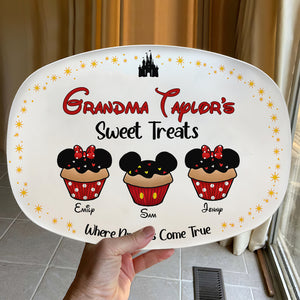 Personalized Gifts For Grandma Plate Grandma's Sweet Treats 02HUMH290224 - Plates - GoDuckee
