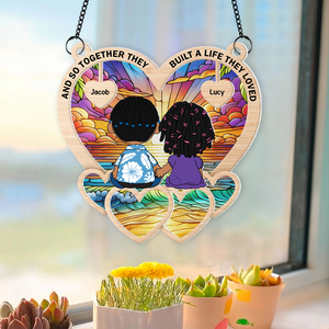 Personalized Gifts For Couple Suncatcher Ornament 03kapu301224hg