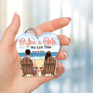 You And Me We Got This - Personalized Couple Beach Keychain - Gif For Couple - Keychains - GoDuckee