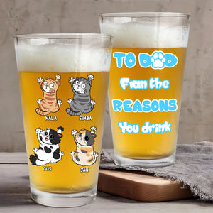 Personalized Gifts For Cat Dad Beer Glass 03qhmh140524 Father's Day Gift - Drinkware - GoDuckee