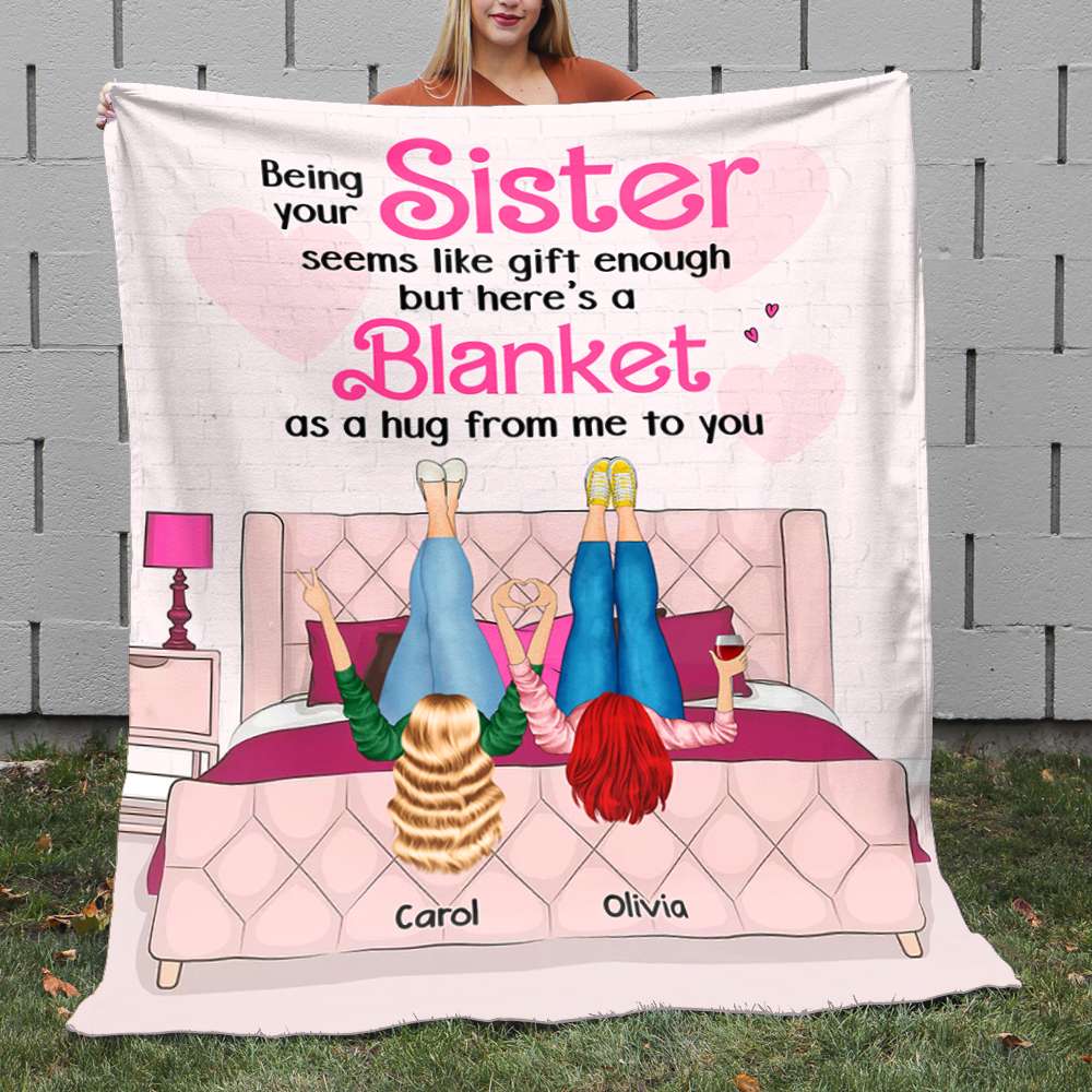 Best Sister, Personalized Blanket, Gift For Sisters - Blanket - GoDuckee