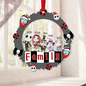 Personalized Gift For Family Ornament, Horror Christmas Family 01KAPU091124 - Ornament - GoDuckee