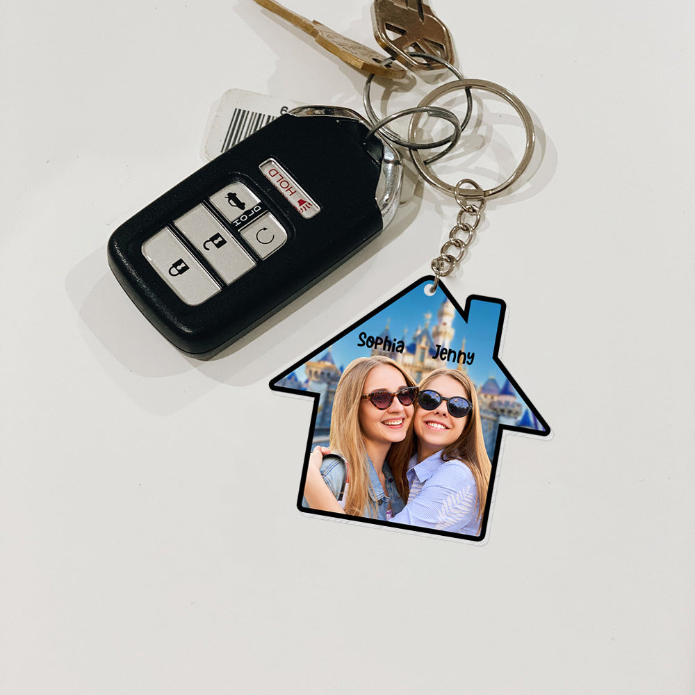 I'm So Glad You Live Next Door Personalized Keychain, Gift For Friends-2OHPO270623 - Keychains - GoDuckee