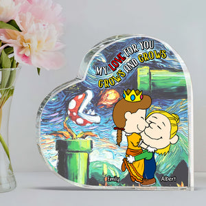 Personalized Gifts For Couple Heart Shaped Acrylic Plaque 02tgqn101224hg - Shaped Plaques - GoDuckee