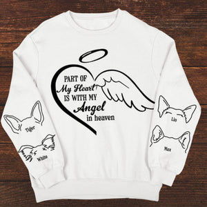 Personalized Gifts For Dog Lovers Shirt 04ohtn311224 Part Of My Heart Is My Angel In Heaven - AOP Products - GoDuckee