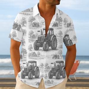 Tractor Hawaiian Shirt - Personalized Gifts For Farmers 02natn130625 - Hawaiian Shirts - GoDuckee