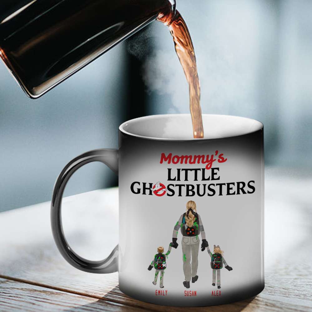 Personalized Gifts For Mom Magic Mug Horror Mom And Kids 04QHHN280324 - Coffee Mugs - GoDuckee