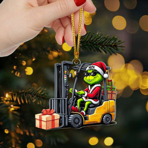 Personalized Gift For Forklift Operator Ornament, How The Forklift Driver Saved Christmas 02QHMH061124 - Ornament - GoDuckee