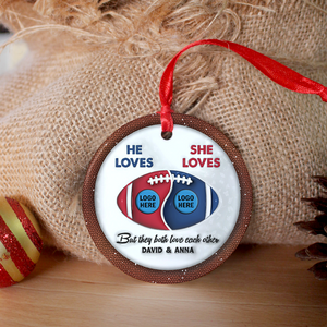 Personalized Gifts For Couple American Football Christmas Ornament 02hupu250924 - Ornament - GoDuckee