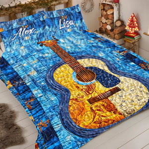 Personalized Gift For Guitar Lover Quilt Bedding Set Special Line 02HUMH051124 - Blanket - GoDuckee