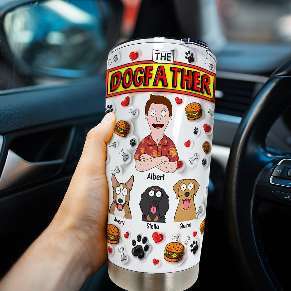 Dog Father Tumbler - Personalized Gifts For Dad 011xqqn020425hg - Tumbler Cup - GoDuckee