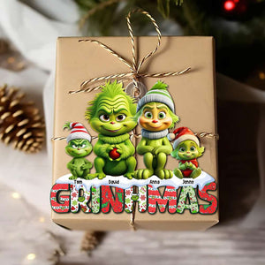 Personalized Gifts For Family, Green Monsters Family Acrylic Ornament 04OHTN211124 - Ornament - GoDuckee