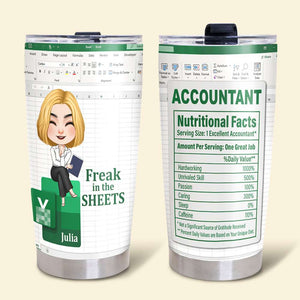 Freak In The Sheets, Gift For Accounting, Personalized Tumbler, Accounting Girl Tumbler - Tumbler Cup - GoDuckee