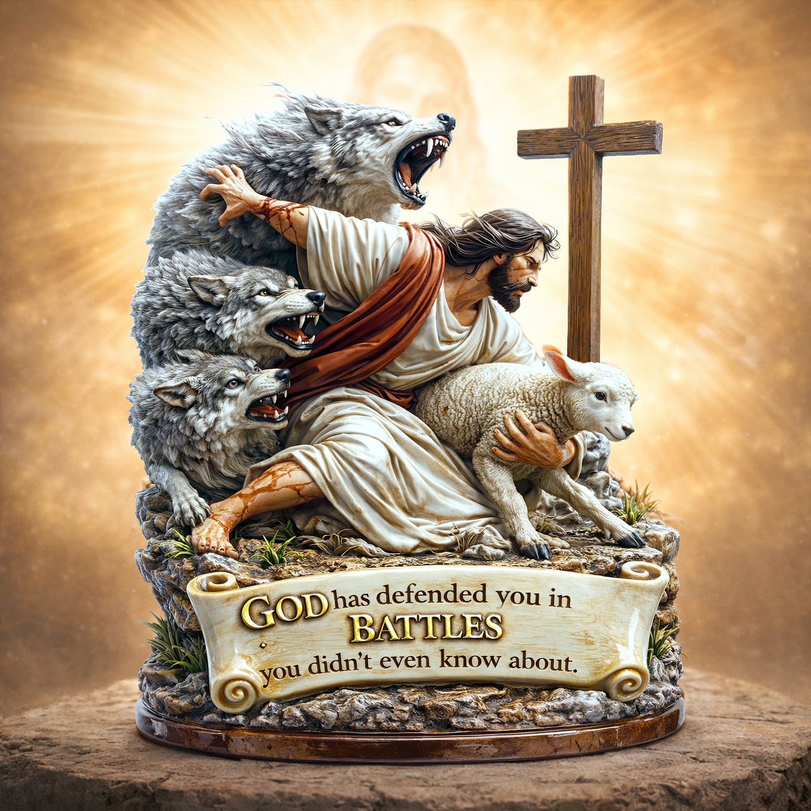 Strength Through Christ Acrylic Plaque - Gifts For Christian 03HULU280226 - Shaped Plaques - GoDuckee