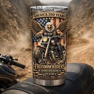 Freedom Riders 250th Anniversary Tumbler - Personalized Gifts For Bikers 04TYLU090326 - Tumbler Cup - GoDuckee