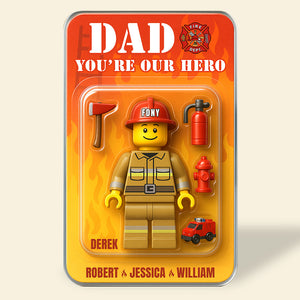 Hero Firefighter Dad Acrylic Plaque Personalized Gifts For Dad 07NADT070525 - Shaped Plaques - GoDuckee