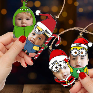 Custom Photo Gifts For Kid Ornament Christmas 01XQLU280924 - Ornament - GoDuckee