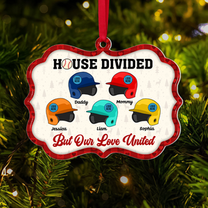 Baseball House Divided - Custom Team Logo Ornament For Baseball Lovers - Ornament - GoDuckee