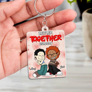 Personalized Gifts For Couple Keychain 02totn271224hg Better Together - Keychains - GoDuckee