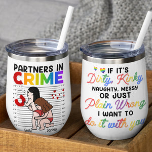 I Want To Do It With You-Gift For Couple-Personalized Wine Tumbler-Funny Couple - Wine Tumbler - GoDuckee