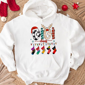 Gigi Claus - Family Socks, Personalized 01NATN241023 Shirt, Xmas Shirt, Christmas Gift For Grandma/Mom - Shirts - GoDuckee