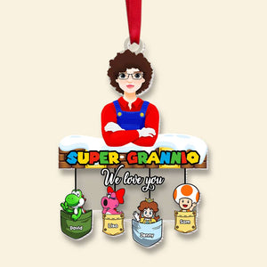 Personalized Christmas Gifts For Super Grannio Acrylic Ornament 02KAMH091024PA - Ornament - GoDuckee