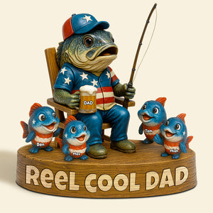 Fishing Dad Acrylic Plaque Personalized Gifts For Dad 01XQDT180425 - Shaped Plaques - GoDuckee