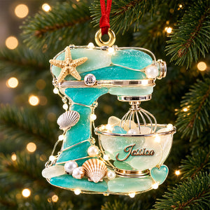Baking Mixer Sea Glass Acrylic Ornament - Personalized Gifts For Baking Lovers 07QHDH280926