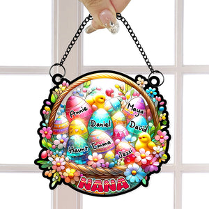 Personalized Easter Gifts For Grandma Suncatcher Ornament 01nalu060225 Easter Eggs - Ornament - GoDuckee