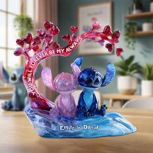 Cute Monster Couple Plaque - Personalized Gifts For Couple 01tgpu280625 - Shaped Plaques - GoDuckee