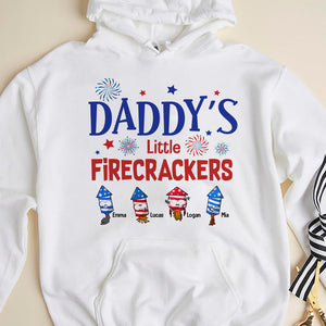 Daddy's Little Firecrackers-Gift For Family-Personalized Shirt-Family Shirt - Shirts - GoDuckee