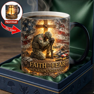 Faith Over Fear Magic Coffee Mug - Personalized Gifts For Veteran 04TOLU280326 - Coffee Mug - GoDuckee