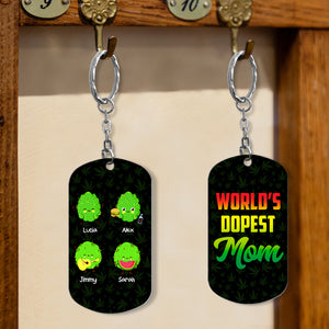 Personalized Gifts For Mom Keychain World's Dopest Mom - Keychains - GoDuckee