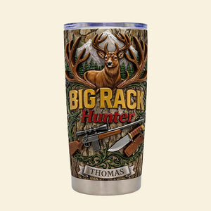 Big Rack Hunter Tumbler - Personalized Gifts For Hunters 01tydt120326 - Tumbler Cup - GoDuckee