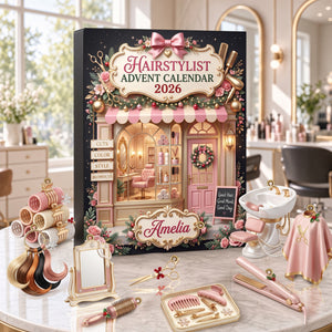Glam Hairstylist Accessories Advent Calendar - Personalized Gift For Hairstylist 03PGLU291026 - Advent Calendar - GoDuckee