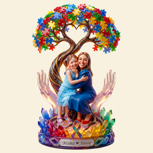 Autism Mom Tree Of Love Light Box - Custom Photo Gifts For Autism Mom 02qhdt270326 - Light Box - GoDuckee