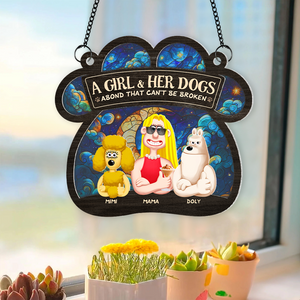Personalized Gifts For Dog Lovers Window Hanging Suncatcher Ornament 03xqpu030325pa - Ornament - GoDuckee