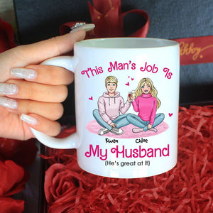 Romantic Couple, He's/She's Great At It, Personalized Mug, Couple Gifts, Gifts For Him, Gifts For Her, Valentine's Day Gifts, 01qhhn301123hh - Coffee Mug - GoDuckee