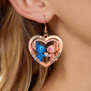 Cute Blue Monsters Earrings - Personalized Gift For Her 05TGQN160625 - Earrings - GoDuckee