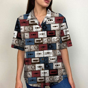 Cassette Vintage Audio Personalized Hawaiian Shirt Gift For Audiophile- GZ-HW-04QHTN130623 - Hawaiian Shirts - GoDuckee